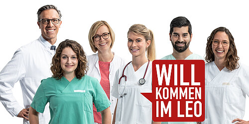 Bild mit Krankenhauspersonal vom Leopoldina Krankenhaus Schweinfurt