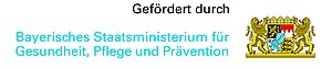 Logo des Bayerischen Staatsministeriums für Gesundheit, Pflege und Prävention